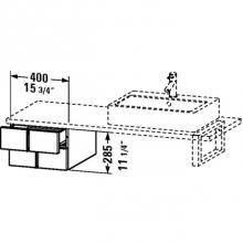 Duravit VE657704949 - Low cabinet f. console Vero, 2 drawers,