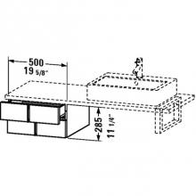 Duravit VE657803131 - Low cabinet f. console Vero, 2 drawers,