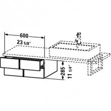 Duravit VE657903131 - Low cabinet f. console Vero, 2 drawers,