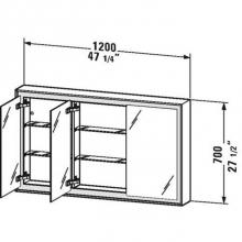 Duravit LC755300000 - Duravit L-Cube Mirror Cabinet with Lighting White