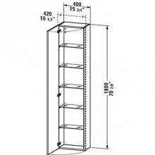 Duravit DS1228L3143 - Duravit DuraStyle Tall Cabinet Silver Pine|Basalt