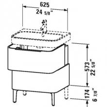 Duravit H2637205252 - Duravit Happy D.2 Floor Standing Vanity Unit  European Oak