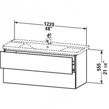 Duravit LC625301212 - Duravit L-Cube Vanity Unit Wall-Mounted  Brushed Oak