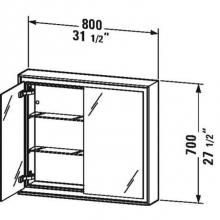 Duravit LC765100000 - Duravit L-Cube Mirror Cabinet with Lighting White