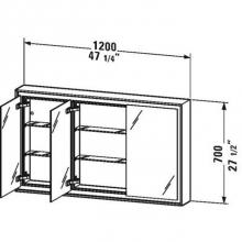 Duravit LC765300000 - Duravit L-Cube Mirror Cabinet with Lighting White