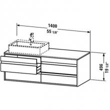 Duravit KT6657B5252 - Duravit Ketho Vanity Unit Wall-Mounted  European Oak