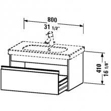 Duravit KT666701414 - KT vanity unit 17 7/8''x31 1/2'' for No.034285 -