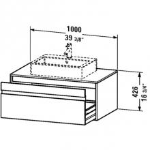 Duravit KT669501414 - KT vanity unit 21 5/8''x39 3/8'' -