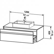 Duravit KT669601414 - KT vanity unit 21 5/8''x47 1/4'' -