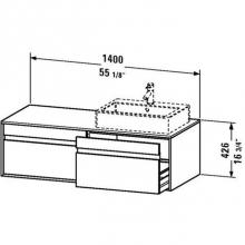 Duravit KT6697L2222 - Duravit Ketho Vanity Unit Wall-Mounted  White High Gloss