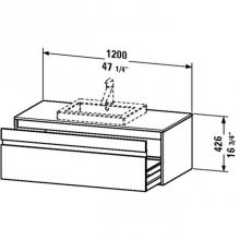 Duravit KT679601414 - KT vanity unit 21 5/8''x47 1/4'' -