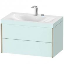 Duravit XV4615EB109C - Duravit XViu Two Drawer C-Bonded Wall-Mount Vanity Kit Light Blue