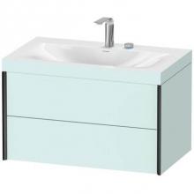 Duravit XV4615EB209C - Duravit XViu Two Drawer C-Bonded Wall-Mount Vanity Kit Light Blue