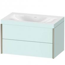 Duravit XV4615NB109C - Duravit XViu Two Drawer C-Bonded Wall-Mount Vanity Kit Light Blue