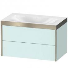 Duravit XV4615NB109P - Duravit XViu Two Drawer C-Bonded Wall-Mount Vanity Kit Light Blue