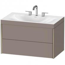 Duravit XV4615TB143C - Duravit XViu C-Bonded Wall-Mounted Vanity  Basalt Matte