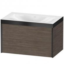 Duravit XV4610NB231P - Duravit XViu One Drawer C-Bonded Wall-Mount Vanity Kit Silver Pine