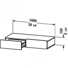 Duravit DS827002218 - Duravit DuraStyle Shelf With Drawer  White High Gloss