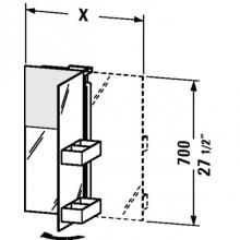 Duravit S19720R0000 - S1 mirror 600x700 HxWxD: