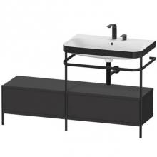 Duravit HP4757E8080 - Happy D.2 Plus C-Bonded Vanity Kit with Sink and Metal Console Graphite