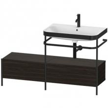 Duravit HP4757O6969 - Happy D.2 Plus C-Bonded Vanity Kit with Sink and Metal Console Walnut Brushed