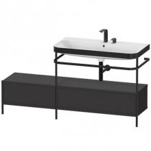 Duravit HP4758E8080 - Happy D.2 Plus C-Bonded Vanity Kit with Sink and Metal Console Graphite