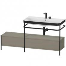 Duravit HP4758E9292 - Happy D.2 Plus C-Bonded Vanity Kit with Sink and Metal Console Stone Gray