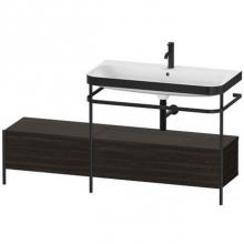 Duravit HP4758O6969 - Happy D.2 Plus C-Bonded Vanity Kit with Sink and Metal Console Walnut Brushed