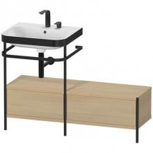 Duravit HP4760E7171 - Happy D.2 Plus C-Bonded Vanity Kit with Sink and Metal Console Mediterranean Oak