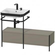 Duravit HP4760E9292 - Happy D.2 Plus C-Bonded Vanity Kit with Sink and Metal Console Stone Gray