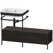 Duravit HP4760N6969 - Happy D.2 Plus C-Bonded Vanity Kit with Sink and Metal Console Walnut Brushed