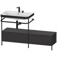 Duravit HP4762E8080 - Happy D.2 Plus C-Bonded Vanity Kit with Sink and Metal Console Graphite