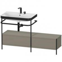 Duravit HP4762E9292 - Happy D.2 Plus C-Bonded Vanity Kit with Sink and Metal Console Stone Gray