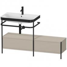 Duravit HP4762O6060 - Happy D.2 Plus C-Bonded Vanity Kit with Sink and Metal Console Taupe