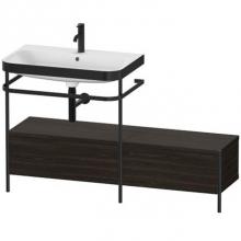 Duravit HP4762O6969 - Happy D.2 Plus C-Bonded Vanity Kit with Sink and Metal Console Walnut Brushed