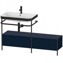 Duravit HP4762O9898 - Happy D.2 Plus C-Bonded Vanity Kit with Sink and Metal Console Midnight Blue