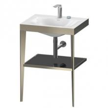 Duravit XV4714EB140 - Duravit XViu C-Bonded Vanity Kit with Sink and Metal Console Black|Champagne