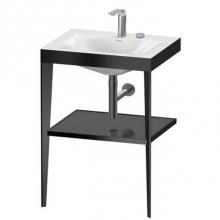 Duravit XV4714EB289 - Duravit XViu C-Bonded Vanity Kit with Sink and Metal Console Flannel Gray|Black