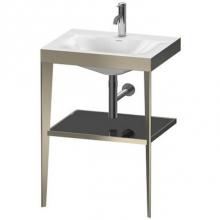 Duravit XV4714OB140 - Duravit XViu C-Bonded Vanity Kit with Sink and Metal Console Black|Champagne