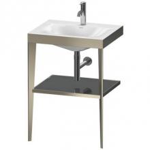 Duravit XV4714OB189 - Duravit XViu C-Bonded Vanity Kit with Sink and Metal Console Flannel Gray|Champagne