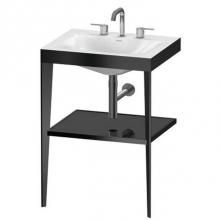 Duravit XV4714TB240 - Duravit XViu C-Bonded Set With Metal Console  Black High Gloss