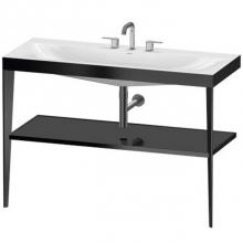 Duravit XV4717TB240 - Duravit XViu C-Bonded Set With Metal Console  Black High Gloss