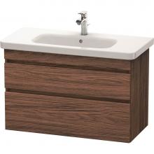 Duravit DS648202121 - Duravit DuraStyle Two Drawer Wall-Mount Vanity Unit Walnut Dark