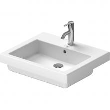 Duravit 0315550000 - Duravit Vero 21 5/8'' Rectangular Drop In Sink in White with Single Faucet Hole and Over