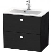 Duravit BR411001016 - Brioso Two Drawer Wall-Mount Vanity Unit Oak Black