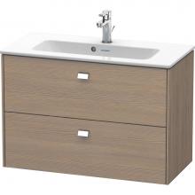 Duravit BR411101035 - Brioso Two Drawer Wall-Mount Vanity Unit Oak Terra