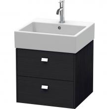 Duravit BR415201016 - Brioso Two Drawer Wall-Mount Vanity Unit Oak Black