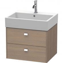 Duravit BR415301035 - Brioso Two Drawer Wall-Mount Vanity Unit Oak Terra