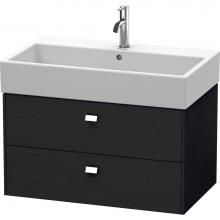 Duravit BR415501016 - Brioso Two Drawer Wall-Mount Vanity Unit Oak Black