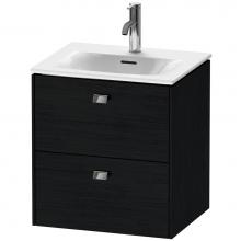 Duravit BR430901016 - Brioso Two Drawer Wall-Mount Vanity Unit Oak Black